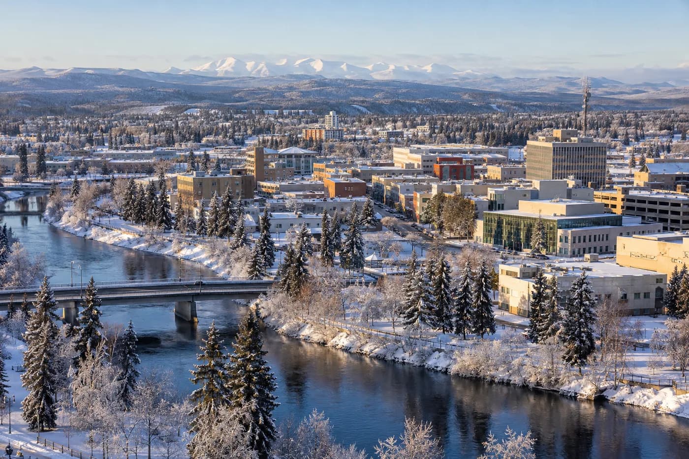 Fairbanks, Alaska cityscape