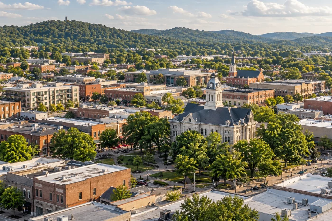 Fayetteville, Arkansas cityscape