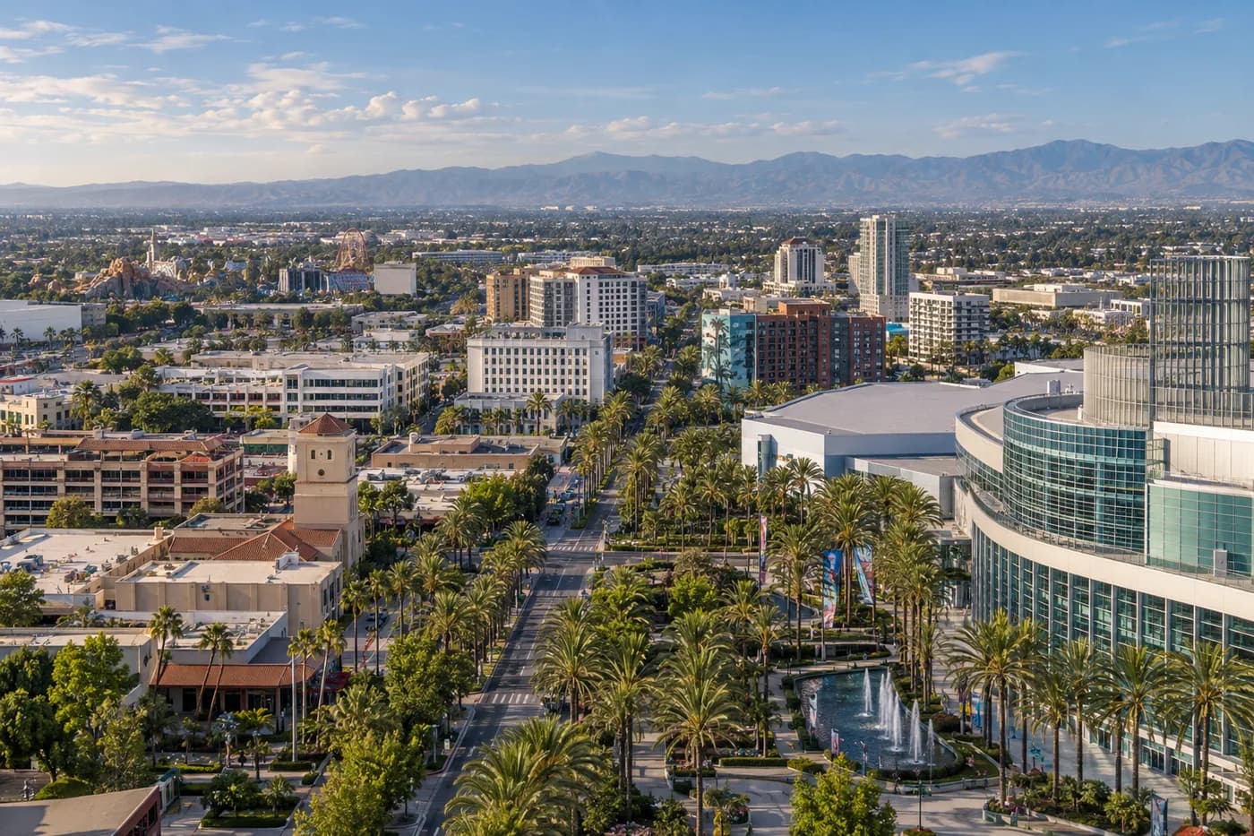 Anaheim, California cityscape