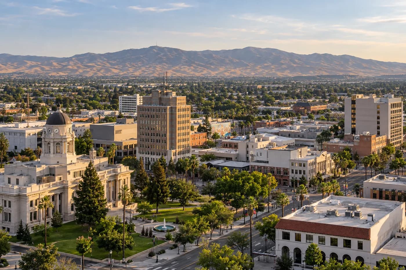 Bakersfield, California cityscape