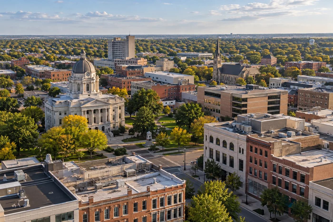 Bloomington, Illinois cityscape