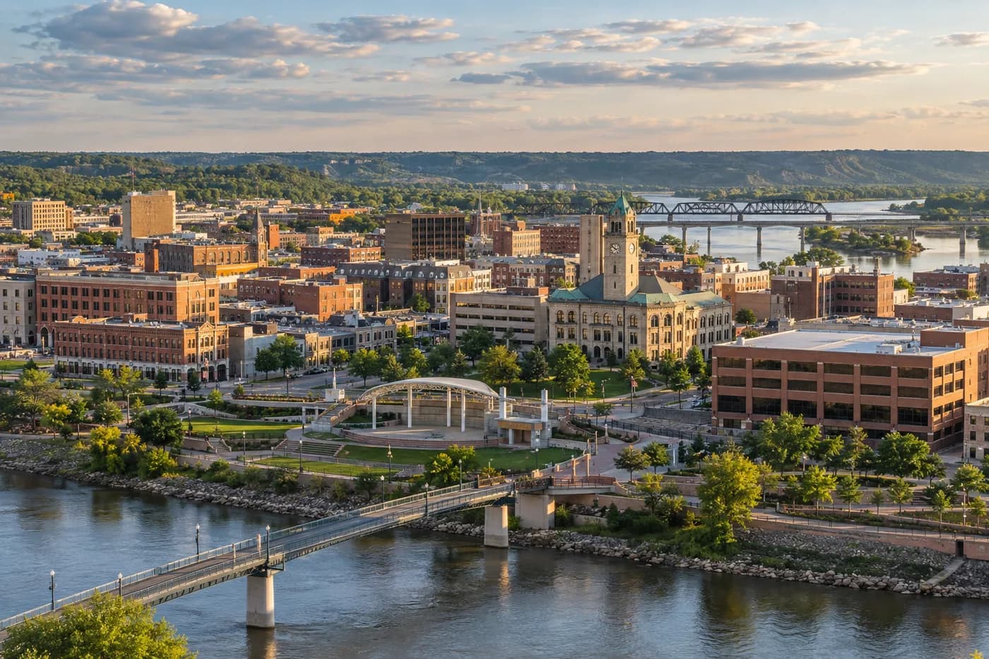Sioux City, Iowa cityscape