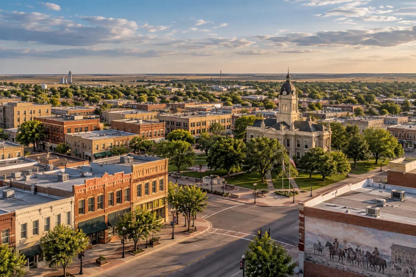 Dodge City, Kansas cityscape