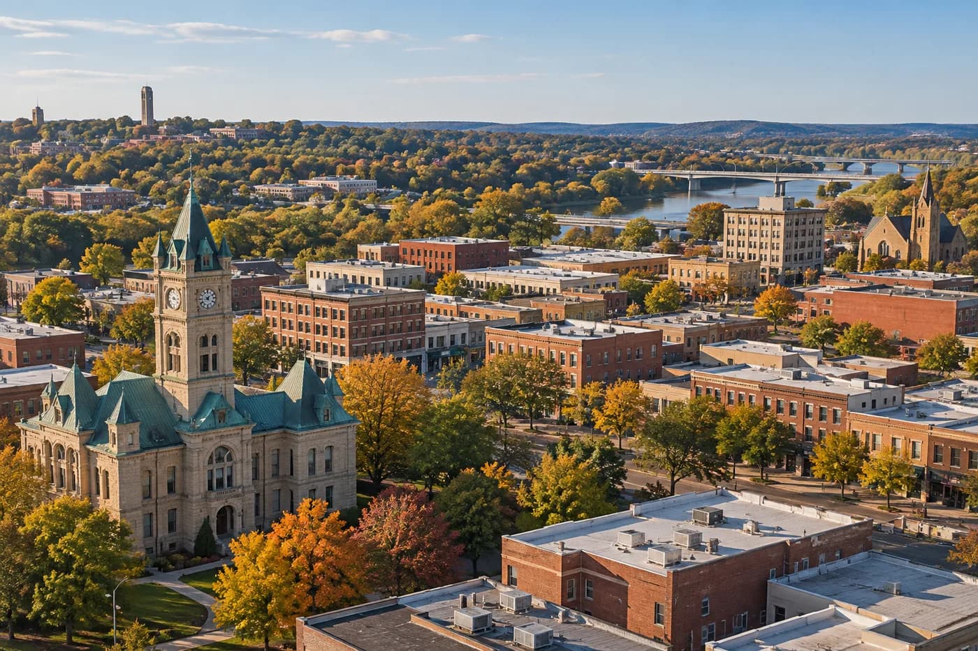 Lawrence, Kansas cityscape