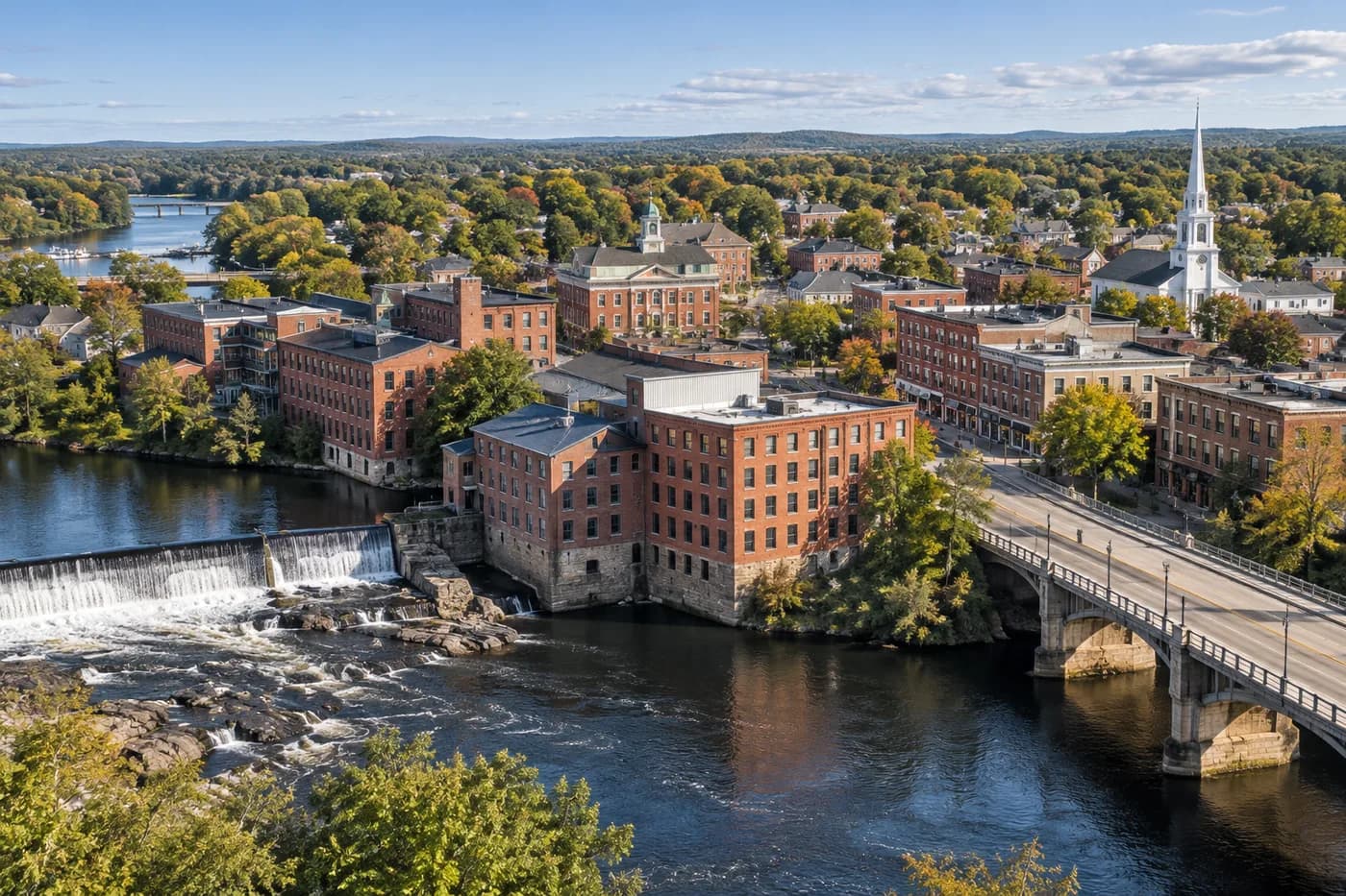 Saco, Maine cityscape