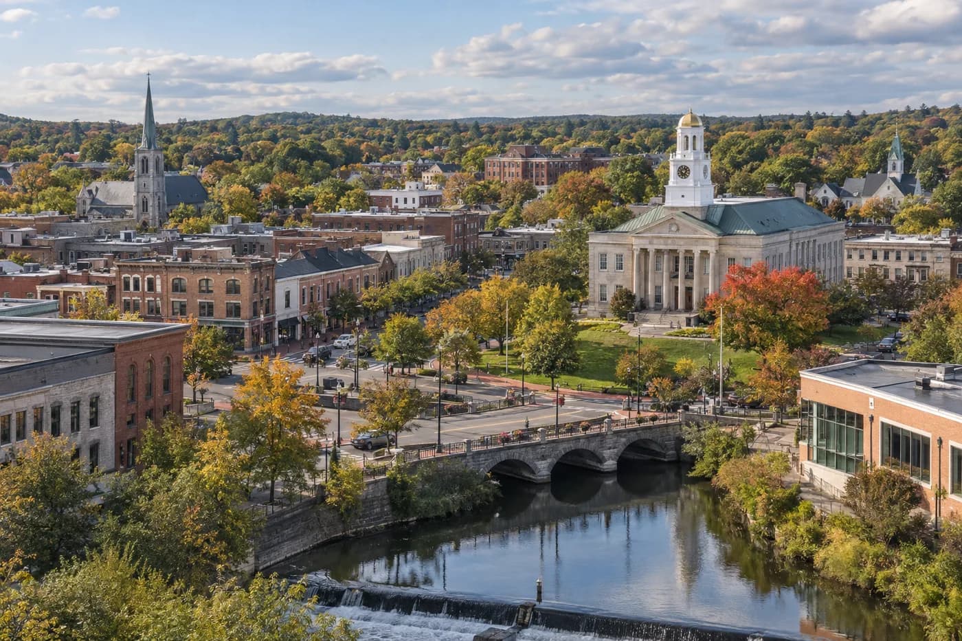 Newton, Massachusetts cityscape