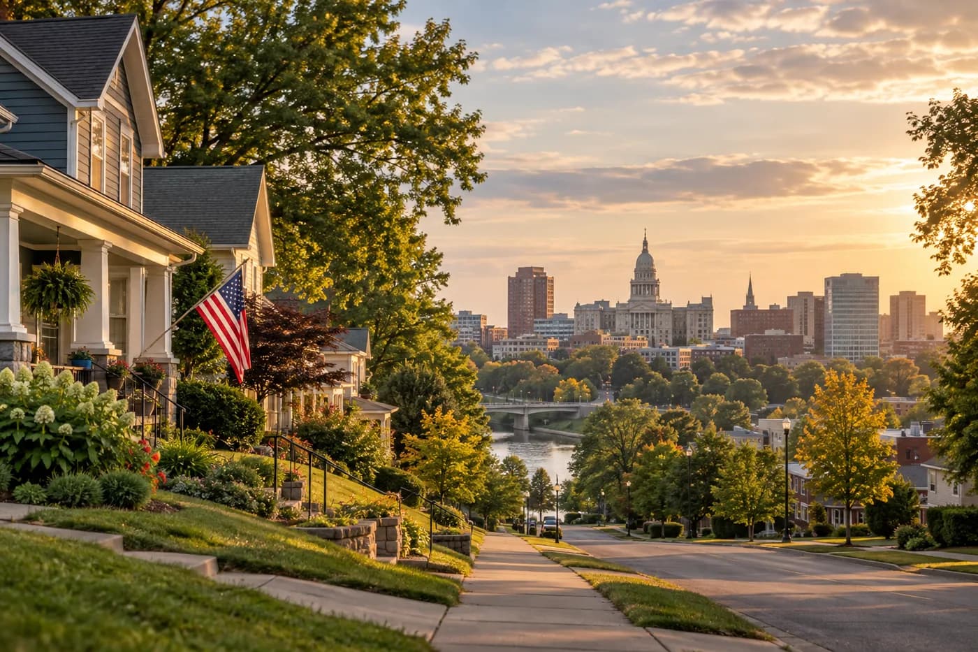 Lansing, Michigan cityscape