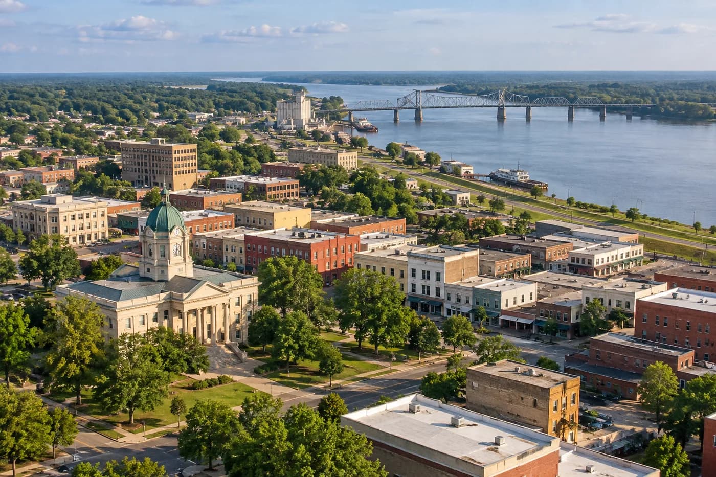 Greenville, Mississippi cityscape