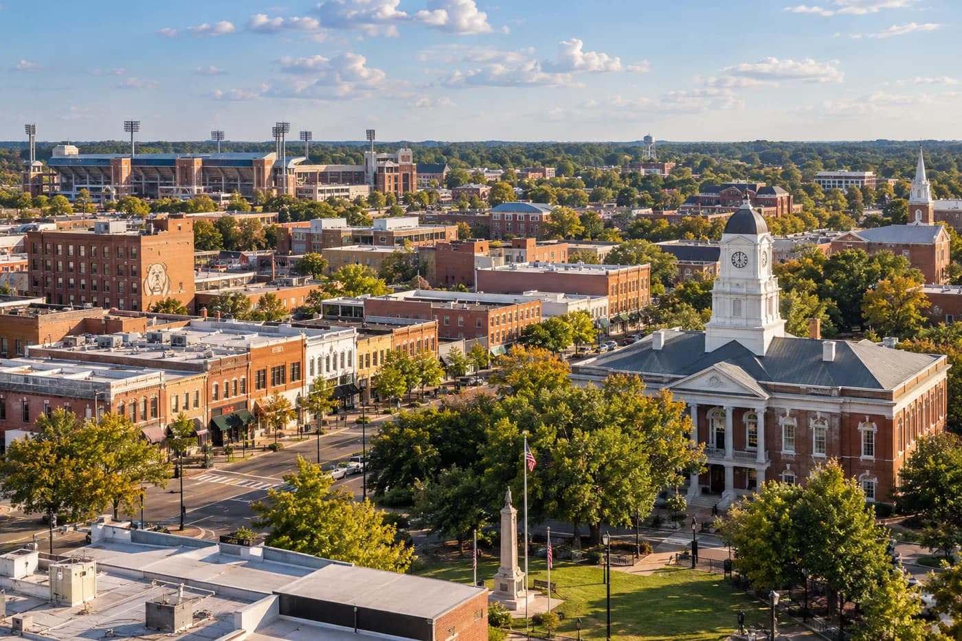 Starkville, Mississippi cityscape