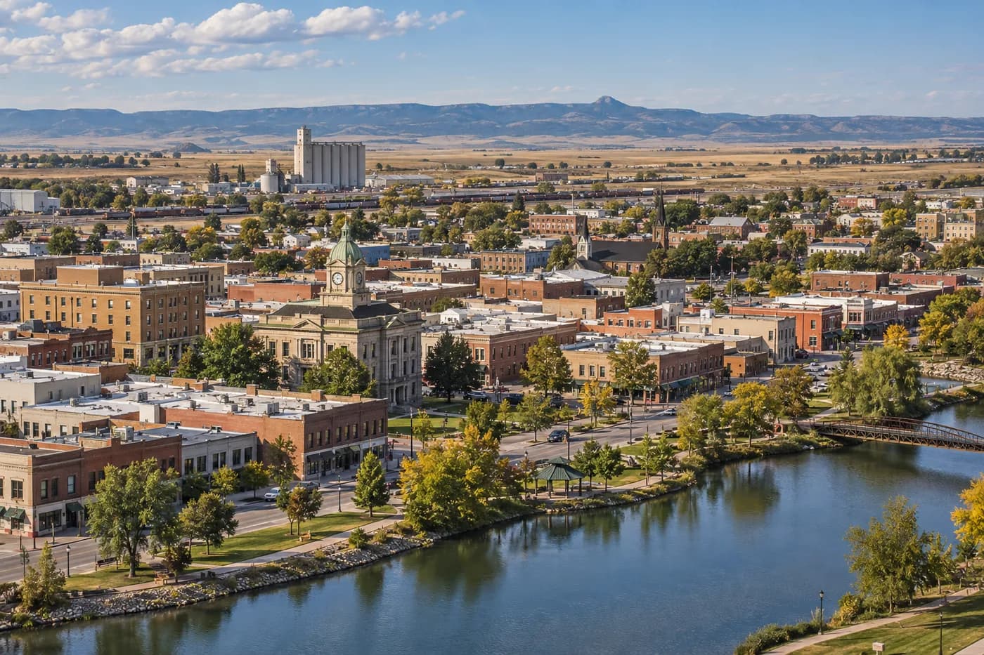 Havre, Montana cityscape