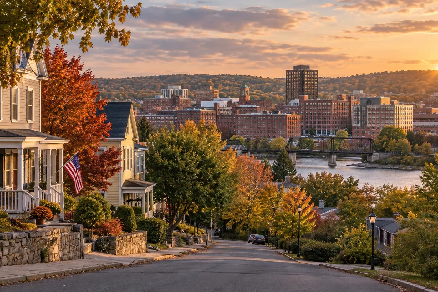 Manchester, New Hampshire cityscape