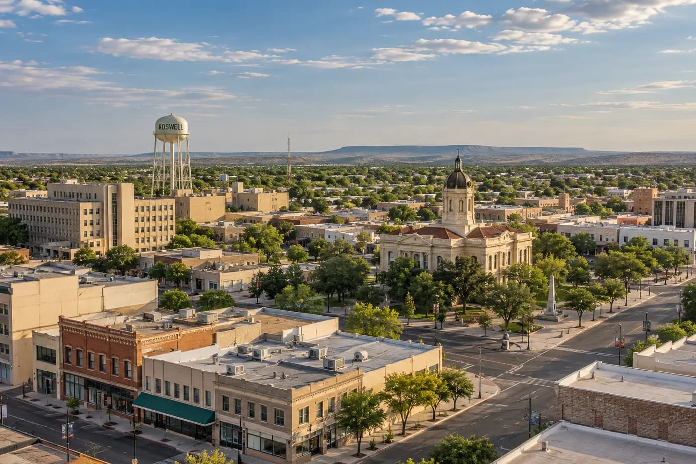 Roswell, New Mexico cityscape