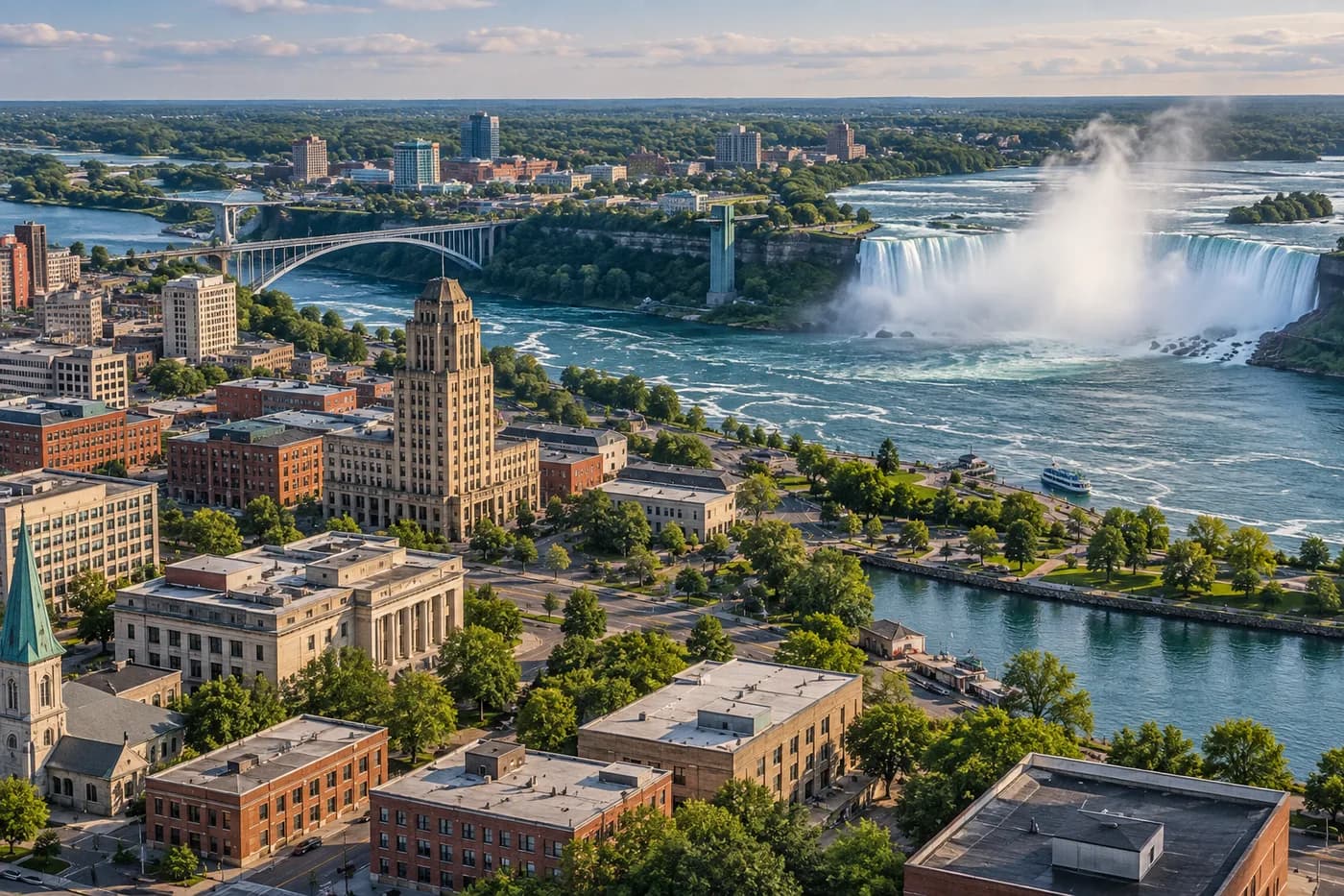 Niagara Falls, New York cityscape