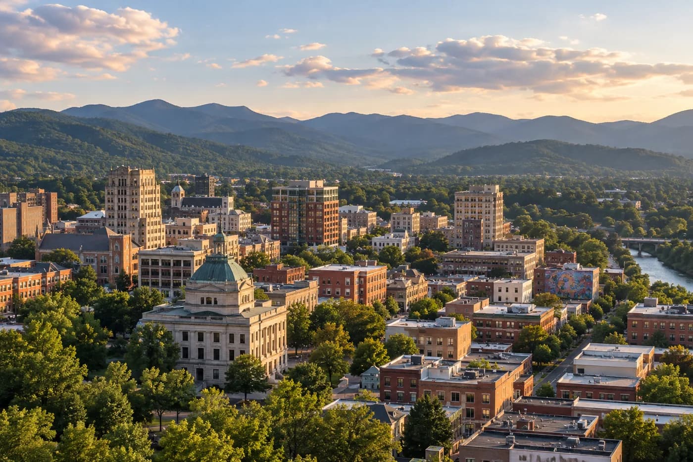 Asheville, North Carolina cityscape