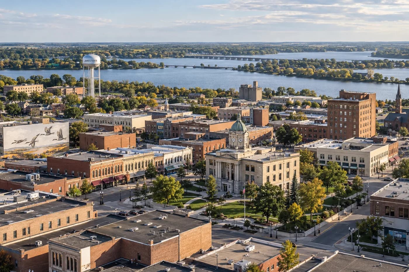 Jamestown, North Dakota cityscape