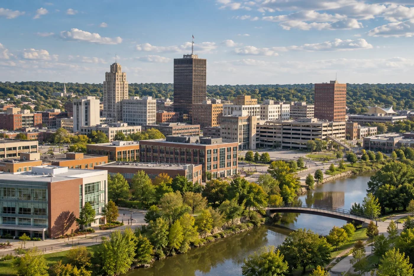 Akron, Ohio cityscape