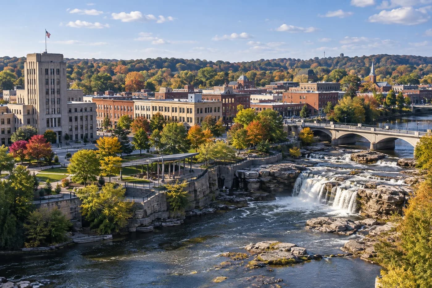Cuyahoga Falls, Ohio cityscape