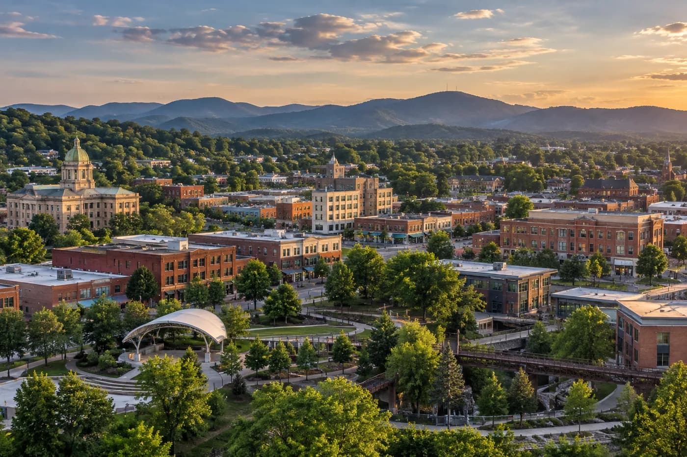 Johnson City, Tennessee cityscape