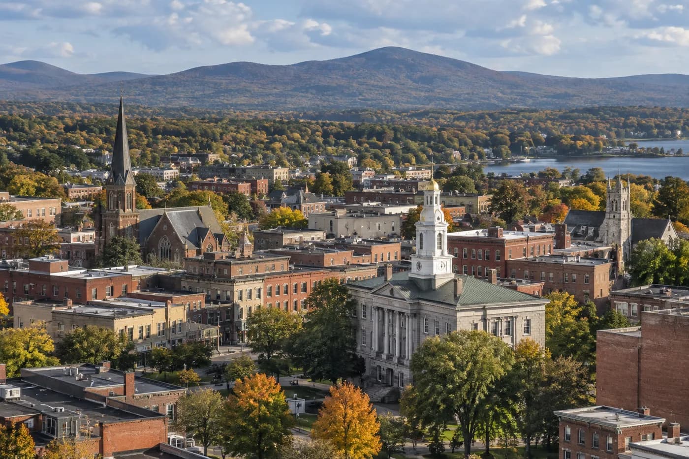Rutland, Vermont cityscape