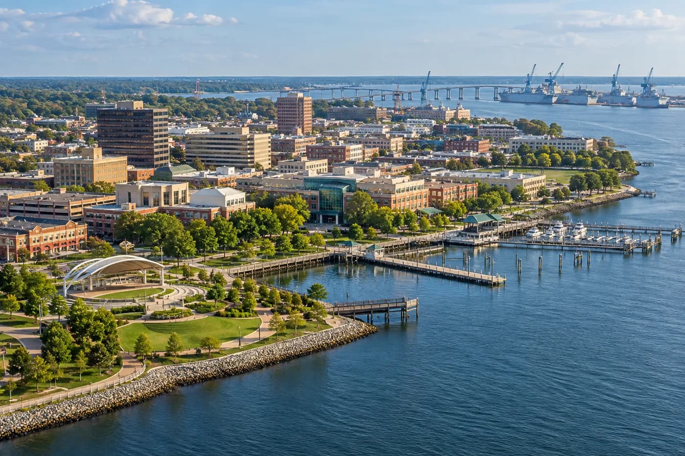 Newport News, Virginia cityscape