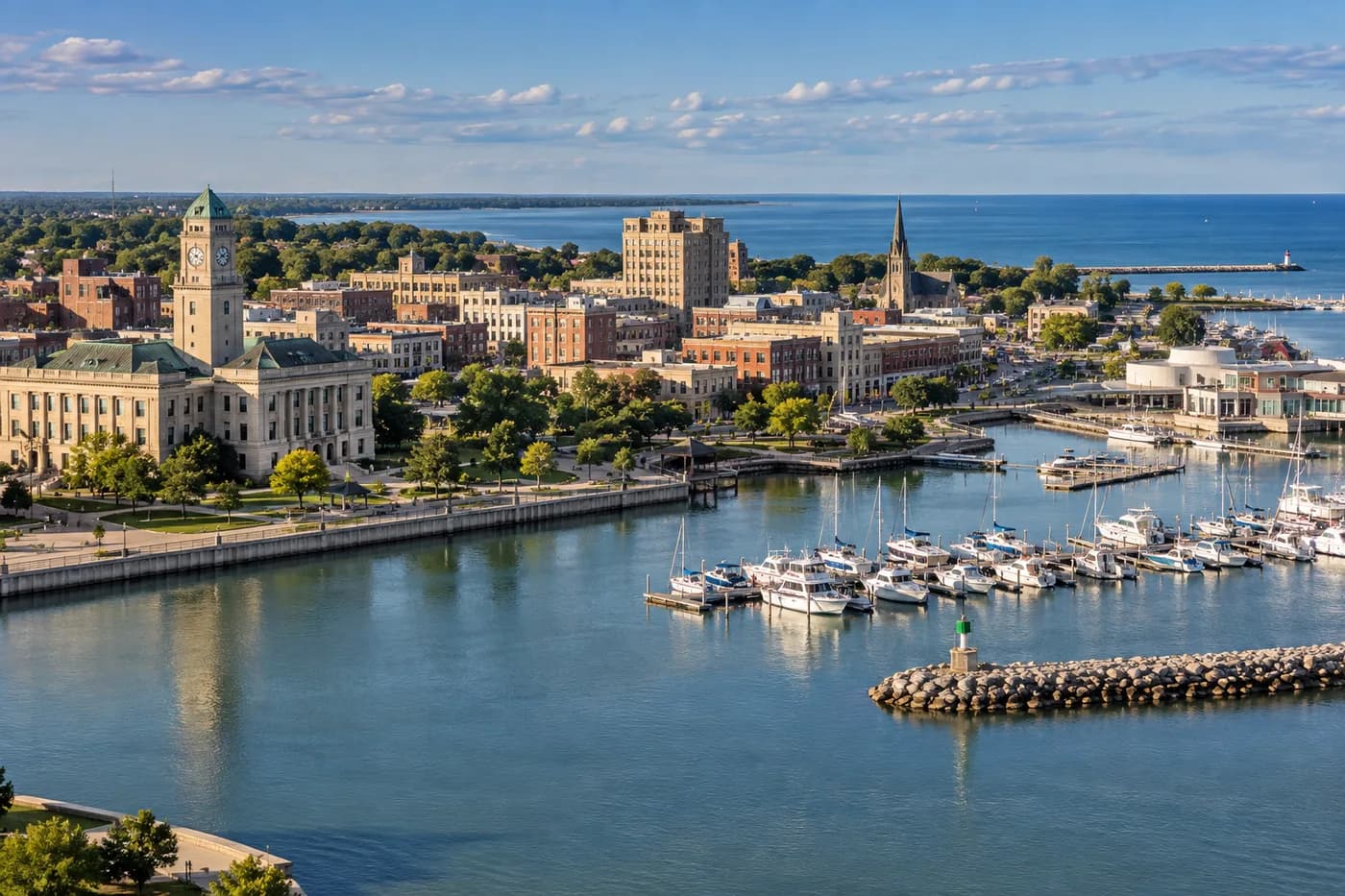 Racine, Wisconsin cityscape