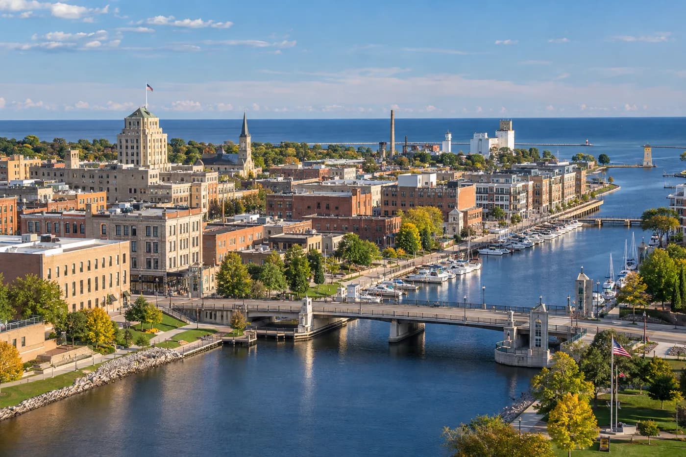 Sheboygan, Wisconsin cityscape