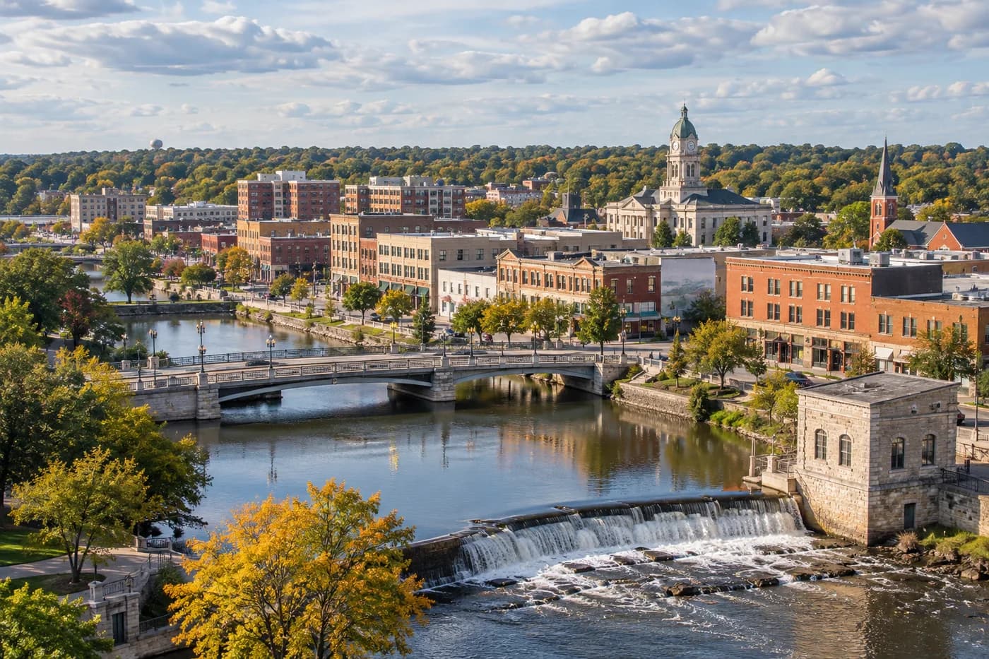 Waukesha, Wisconsin cityscape