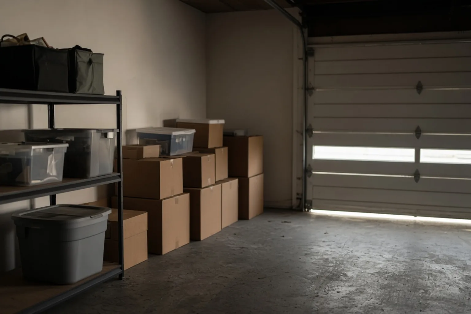Residential garage and storage area